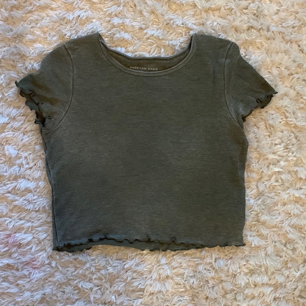 Green American Eagle crop top size M